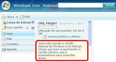 Dica hotmail