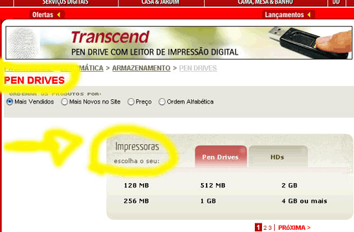 pendrive x impressora