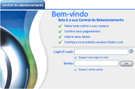 globo central de assinantes