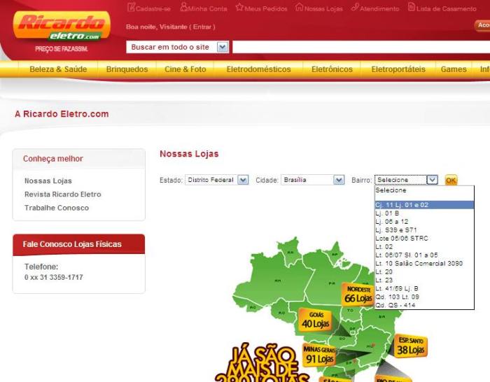 ricardo_eletro1 Busca de loja no site Ricardo Eletro